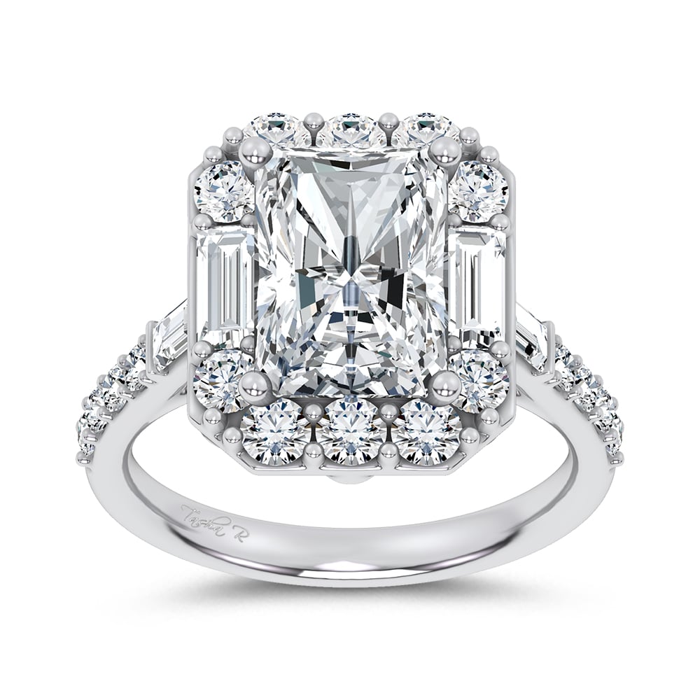 14K 4.20CT  Certified Lab Grown Engagement Ring
