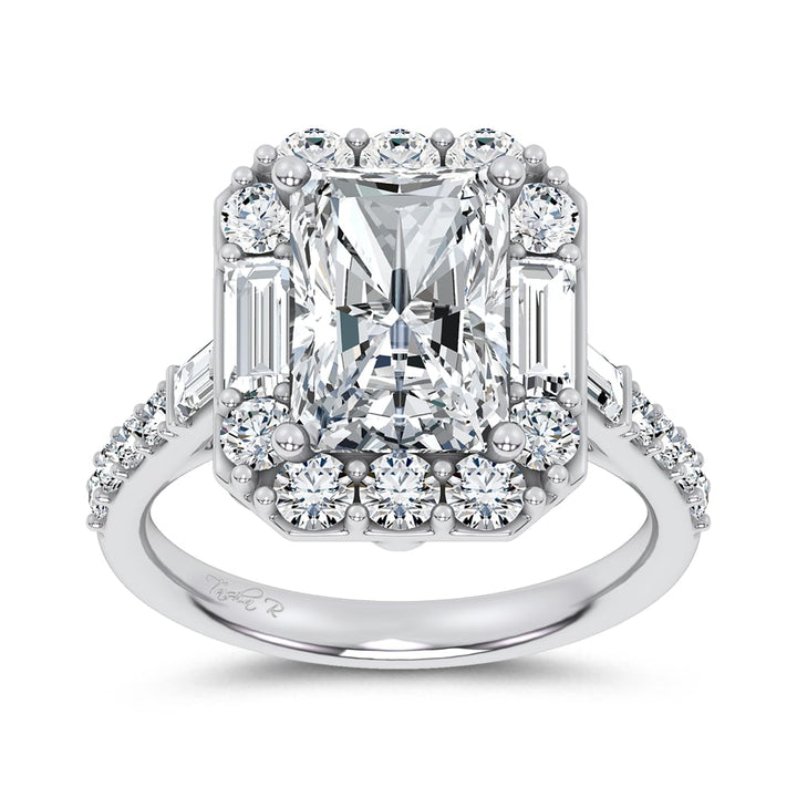 14K 4.20CT  Certified Lab Grown Engagement Ring