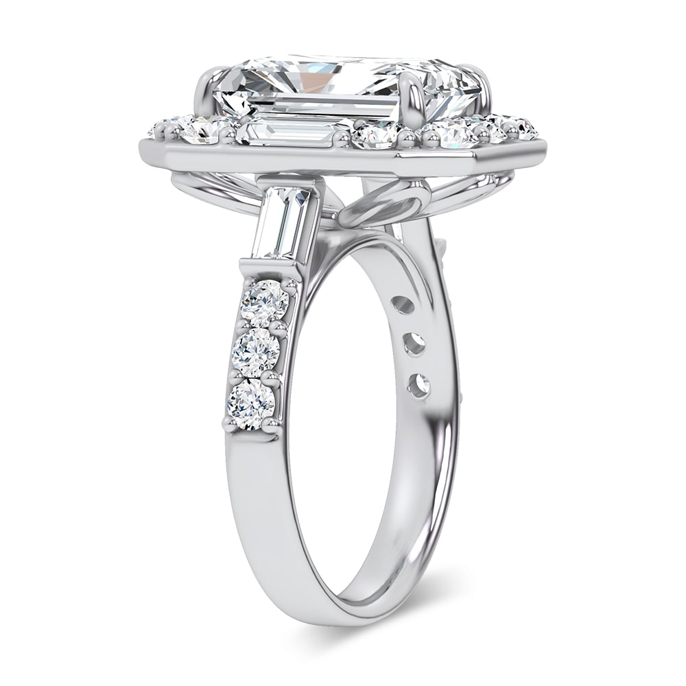14K 4.20CT  Certified Lab Grown Engagement Ring