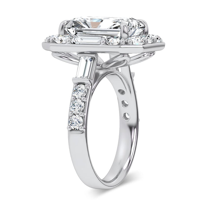14K 4.20CT  Certified Lab Grown Engagement Ring