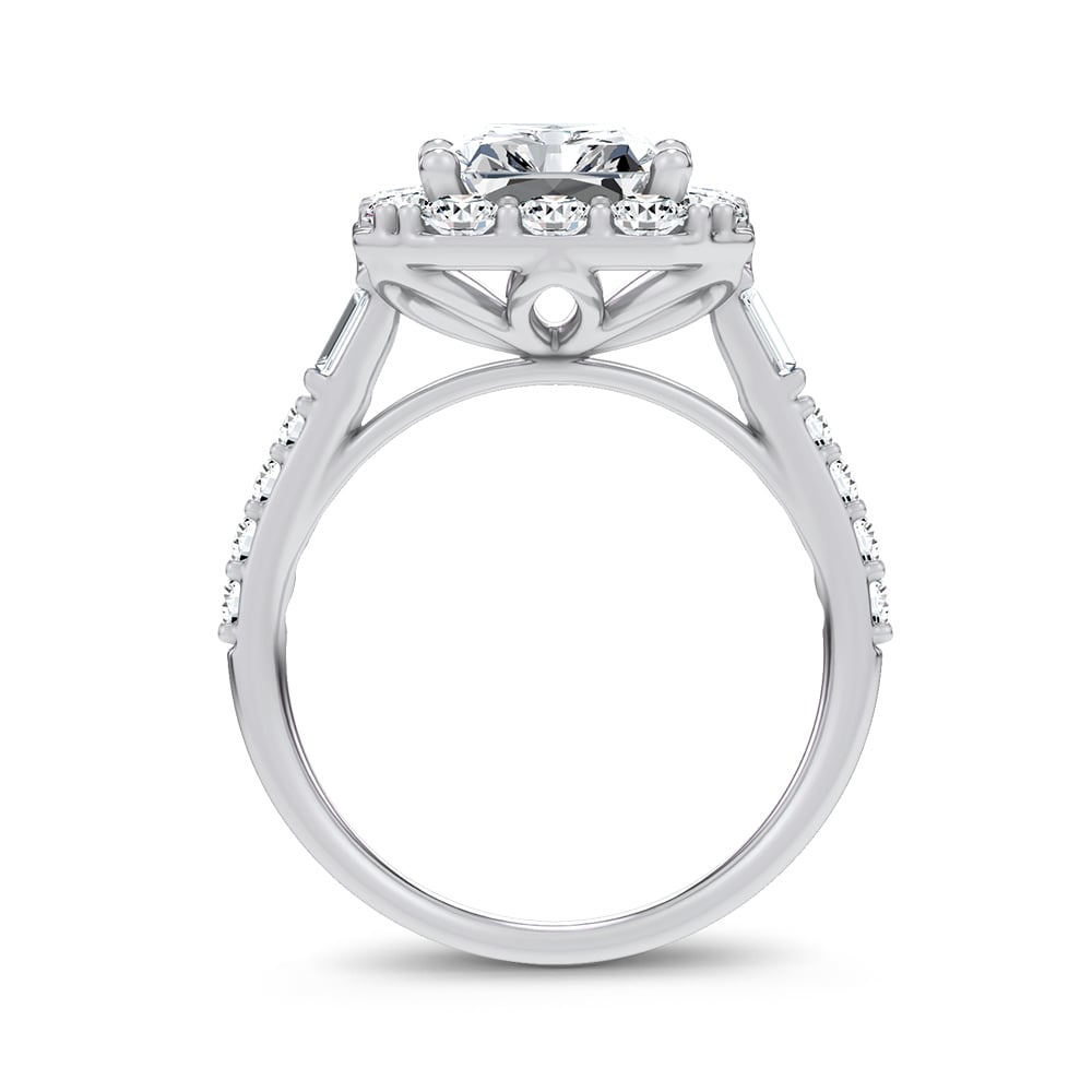 14K 4.20CT  Certified Lab Grown Engagement Ring