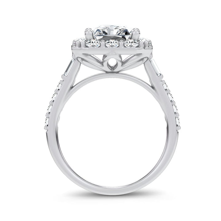 14K 4.20CT  Certified Lab Grown Engagement Ring