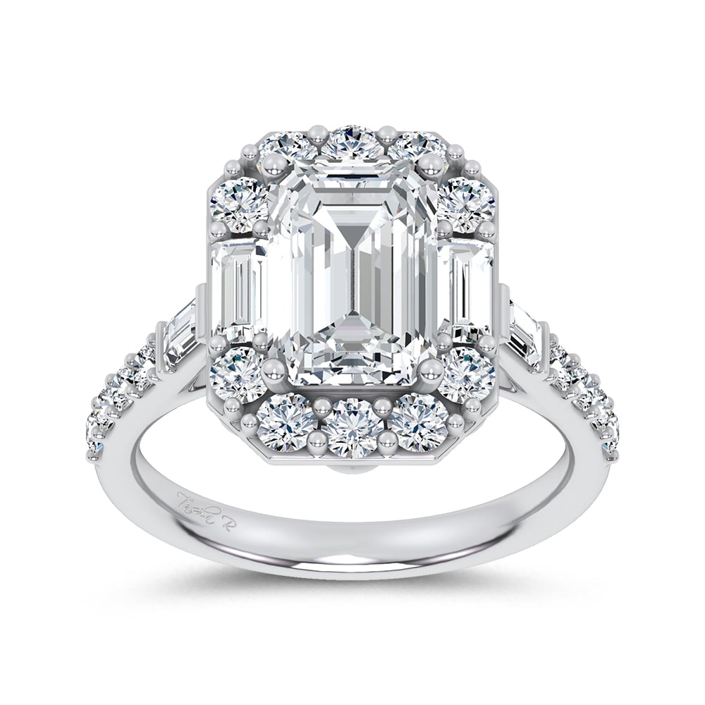 14K 3.87CT Certified Lab Grown Engagement Ring