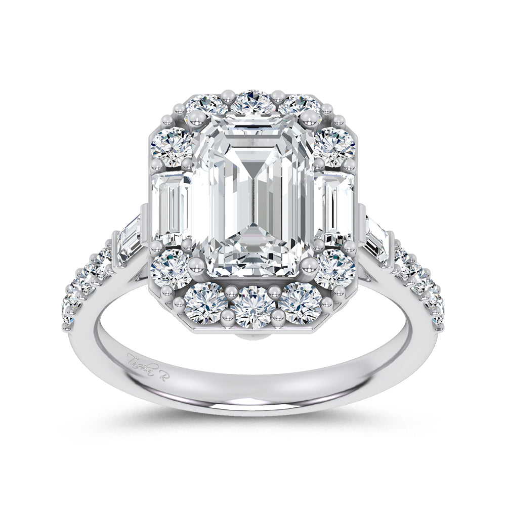 14K 3.87CT Certified Lab Grown Engagement Ring