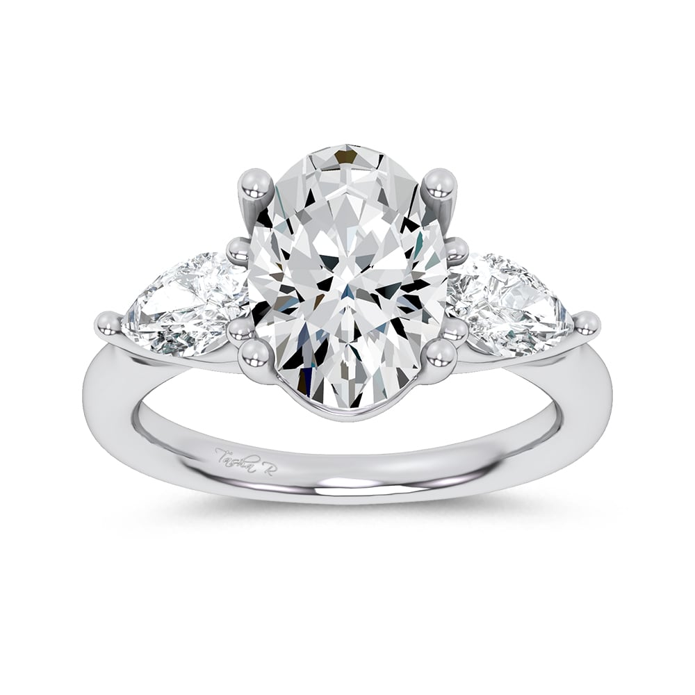 14K 3.80CT Certified Lab Grown Engagement Ring