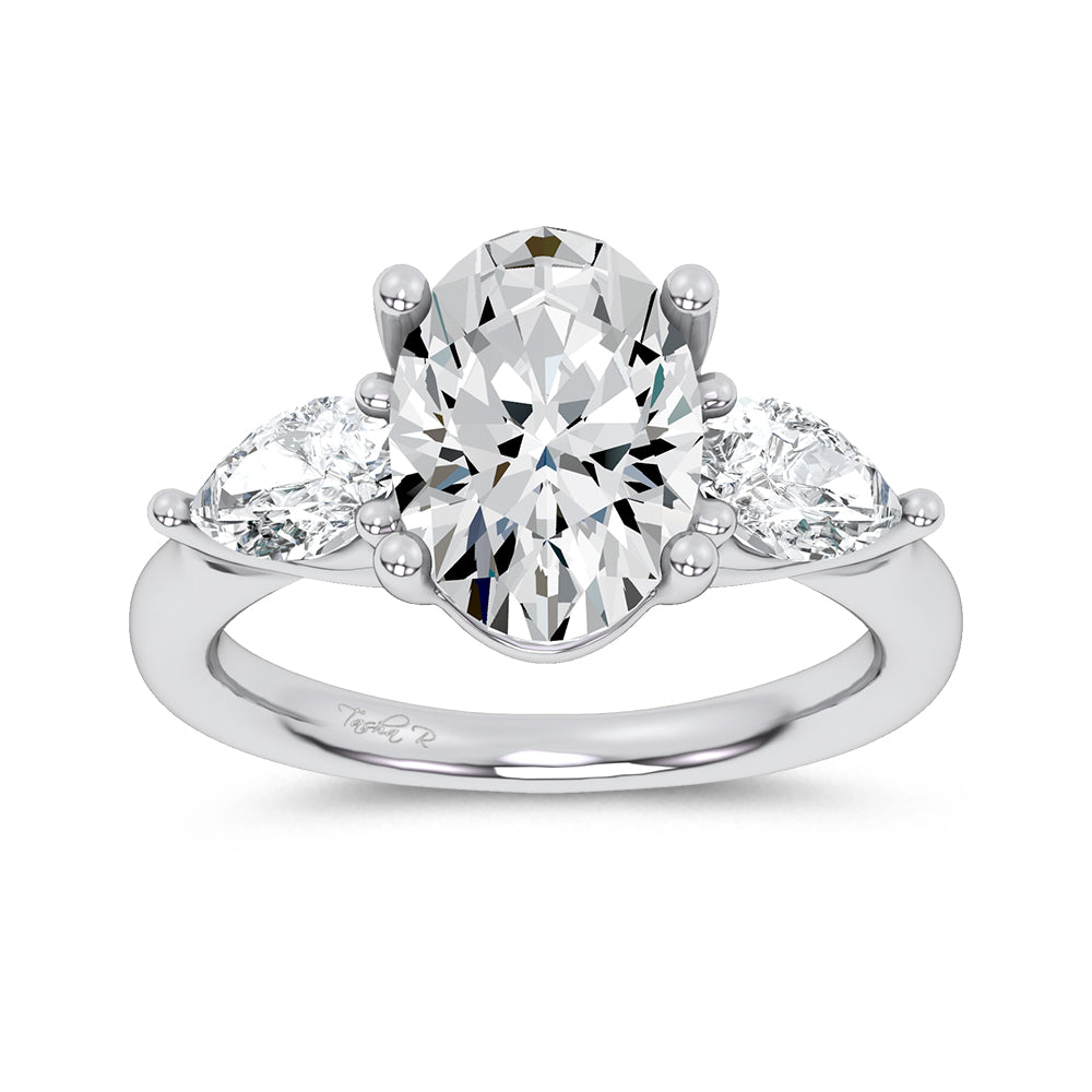 14K 3.80CT Certified Lab Grown Engagement Ring