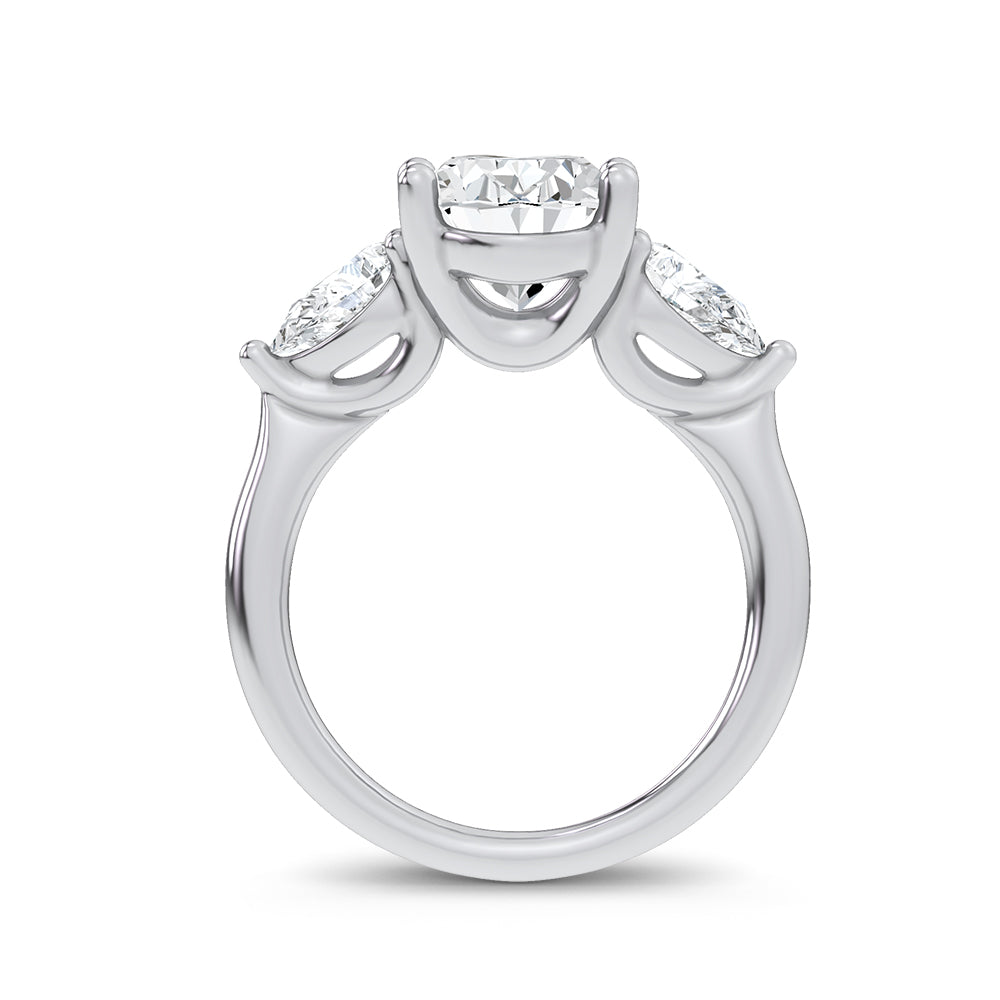14K 3.80CT Certified Lab Grown Engagement Ring