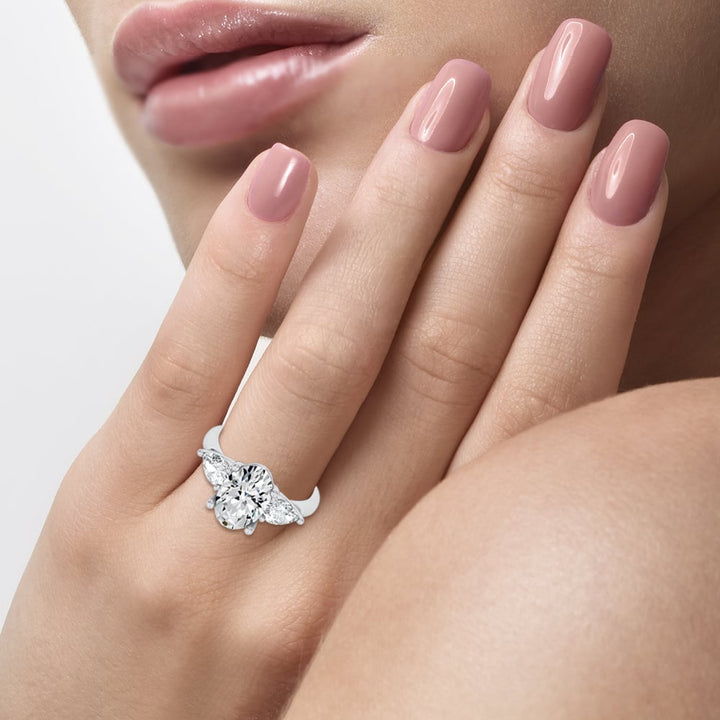 14K 3.80CT Certified Lab Grown Engagement Ring