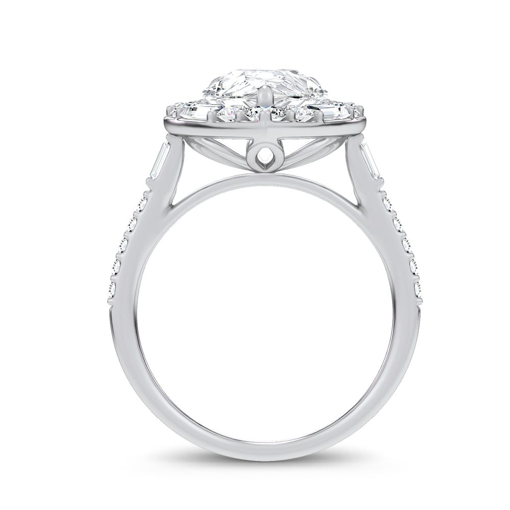 14K 3.75CT Certified Lab Grown Engagement Ring