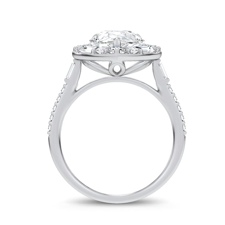 14K 3.75CT Certified Lab Grown Engagement Ring
