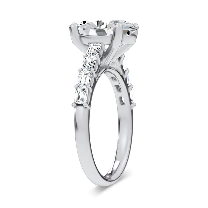 14K 3.60CT Certified Lab Grown Engagement Ring