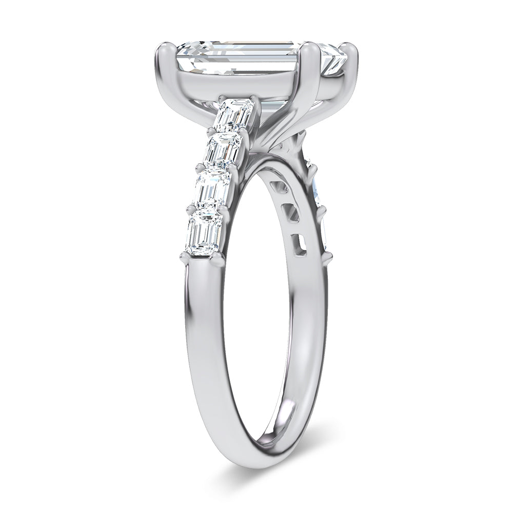 14K 3.64CT Certified Lab Grown Engagement Ring