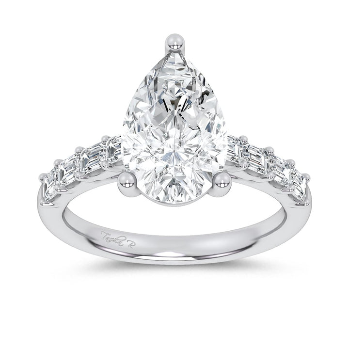 14K 3.64CT Certified Lab Grown Engagement Ring