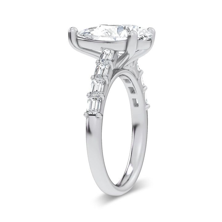 14K 3.64CT Certified Lab Grown Engagement Ring