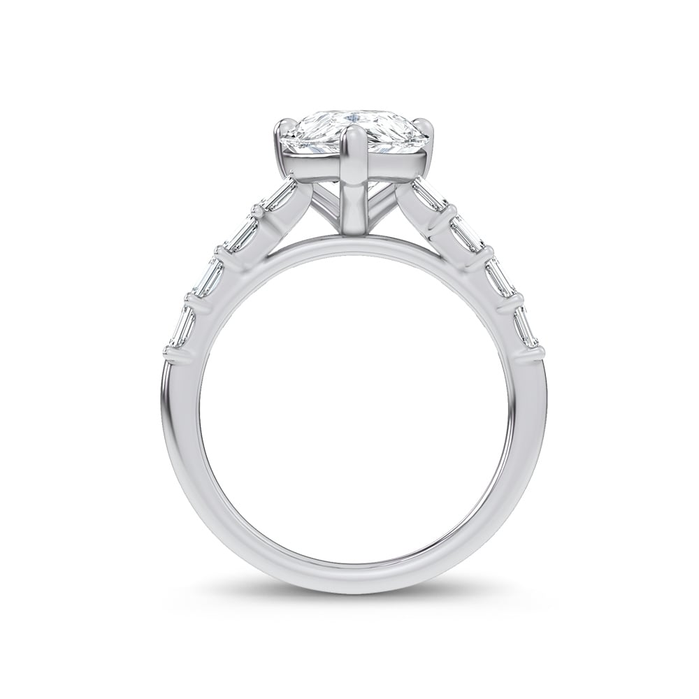 14K 3.64CT Certified Lab Grown Engagement Ring