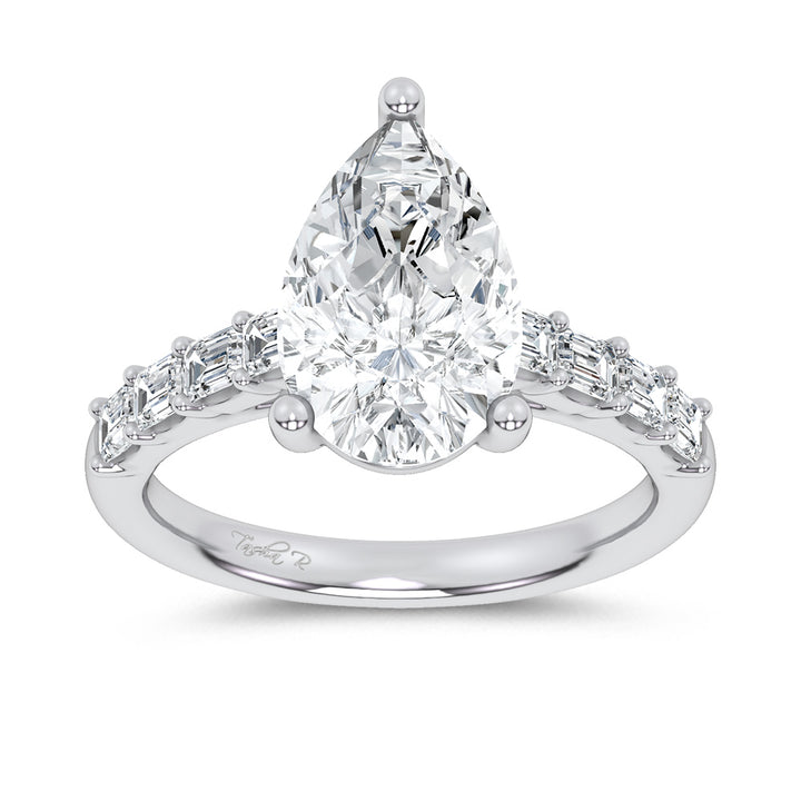 14K 3.64CT Certified Lab Grown Engagement Ring