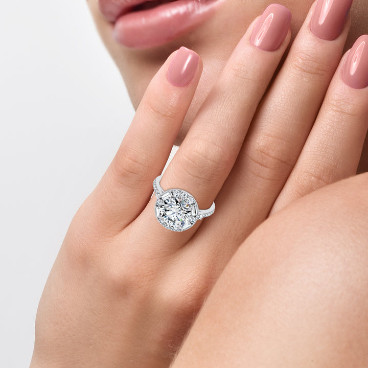 14K 3.63CT Certified Lab Grown Engagement Ring
