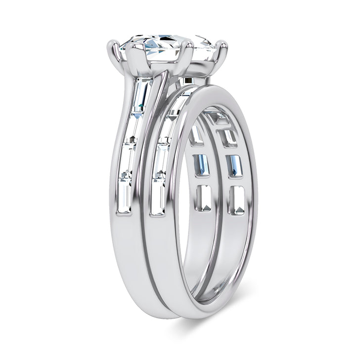 14K 3.57CT Certified Lab Grown Diamond Bridal Set