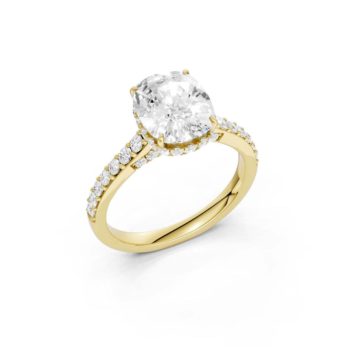 14K 3.50CT Lab Grown Diamond Engagement Ring