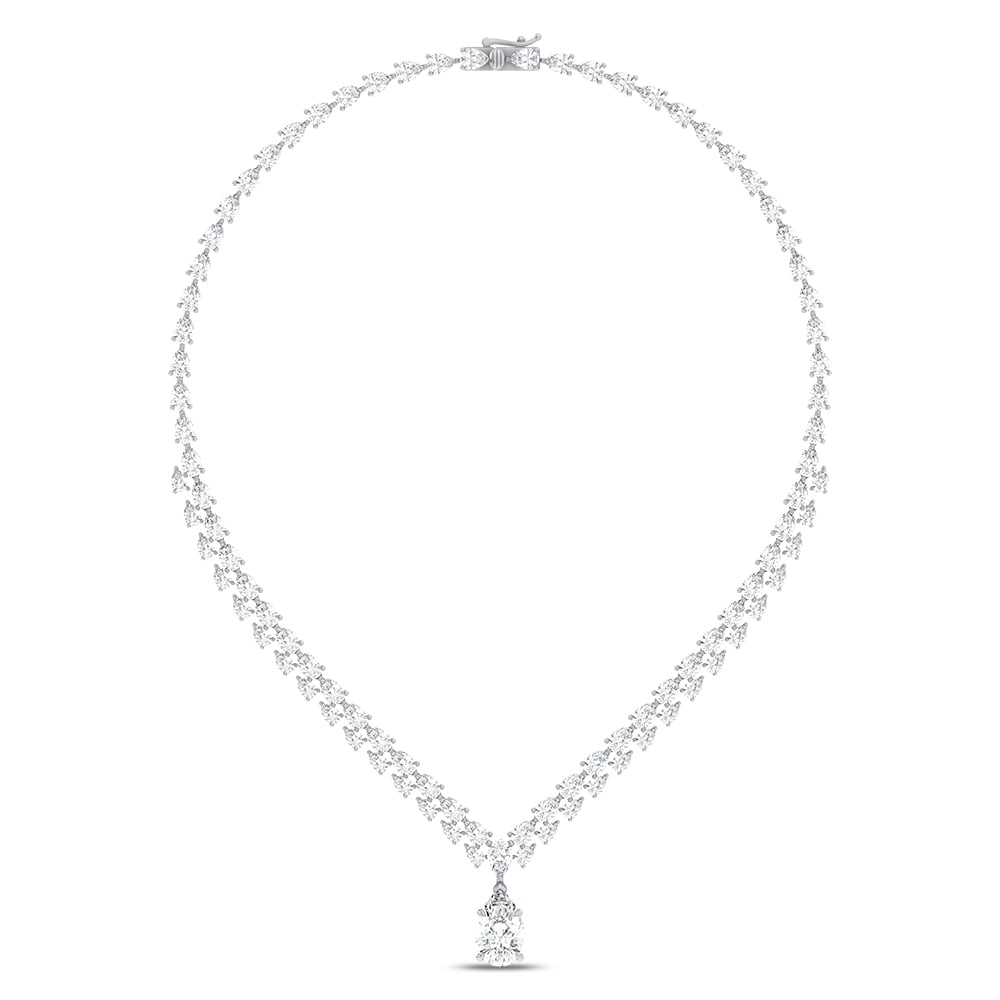 14K 25.30CT Certified Lab Grown NECKLACE