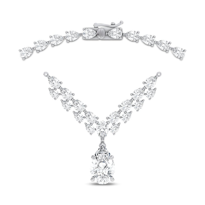 14K 25.30CT Certified Lab Grown NECKLACE