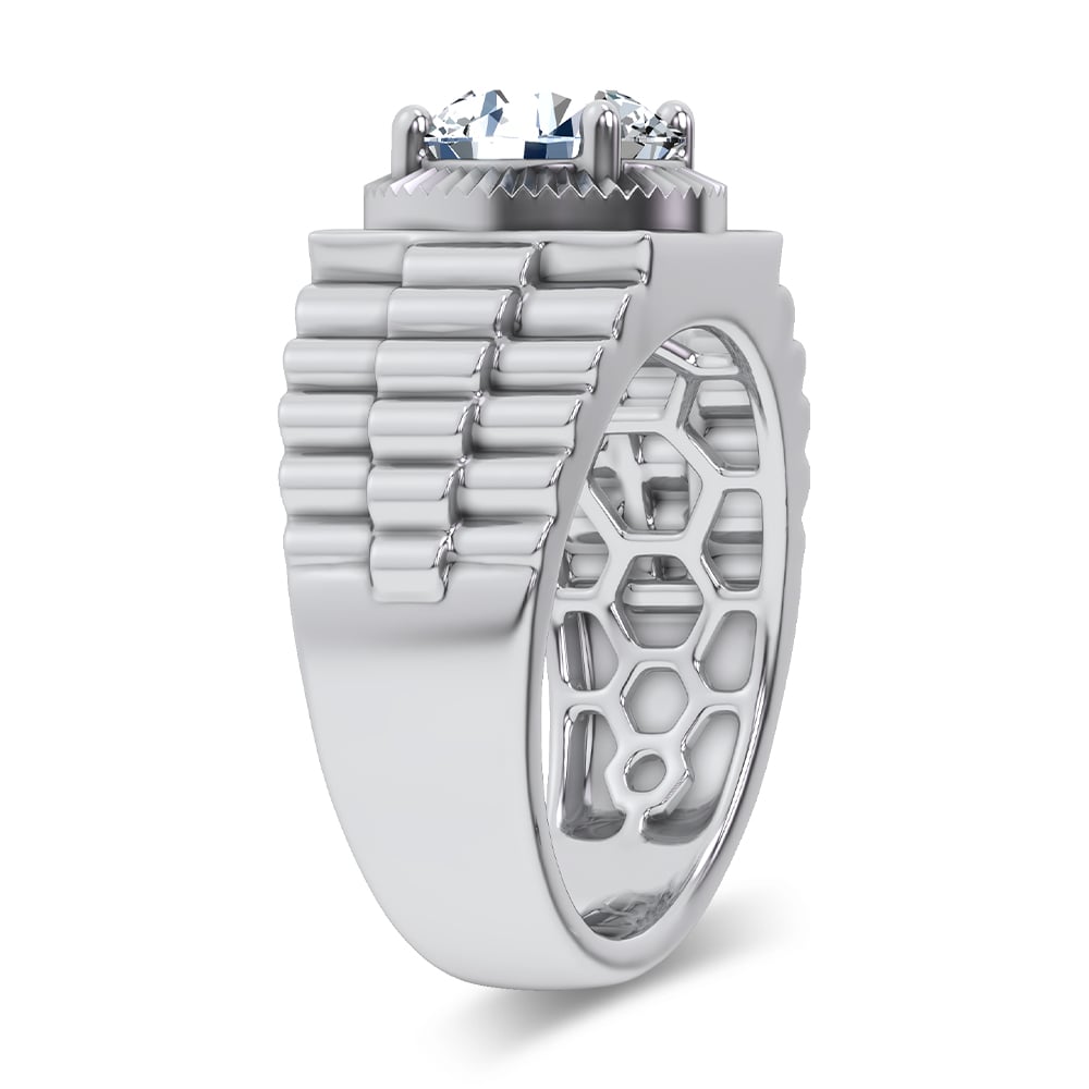 14K 2.00CT Certified Lab Grown Mens Ring