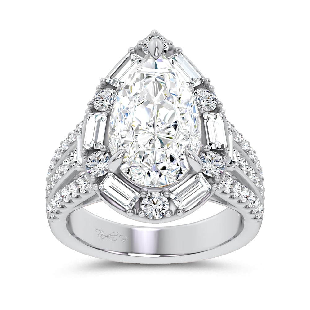 14K 6.60CT Certified Lab Grown Engagement Ring