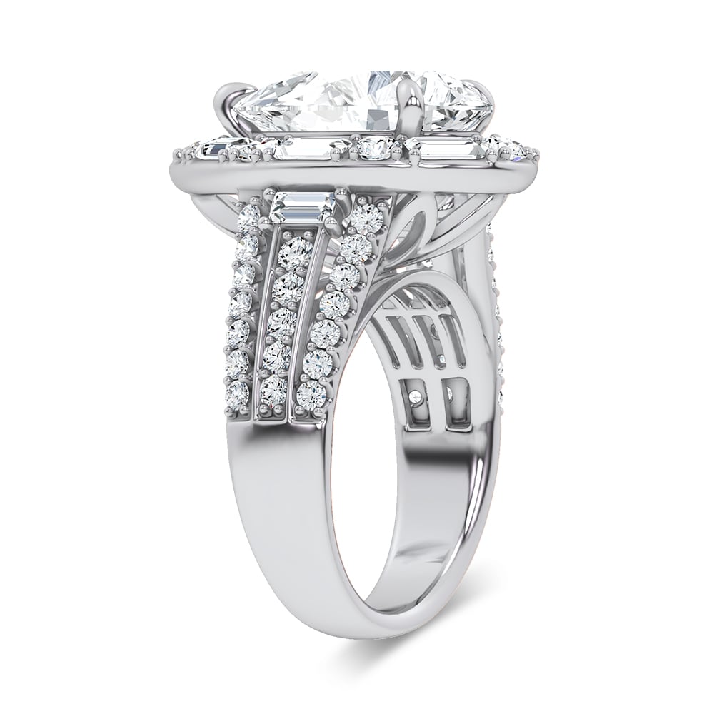 14K 6.60CT Certified Lab Grown Engagement Ring
