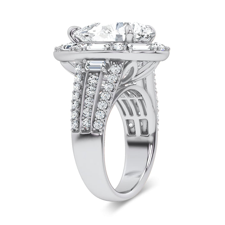 14K 6.60CT Certified Lab Grown Engagement Ring