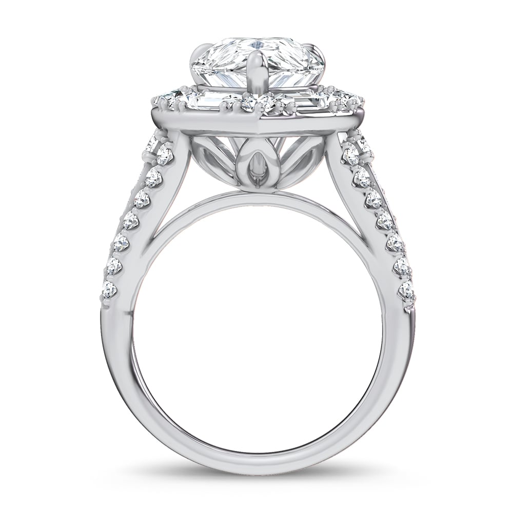 14K 6.60CT Certified Lab Grown Engagement Ring
