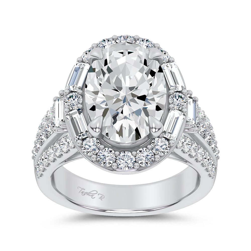 14K 6.55CT Certified Lab Grown Engagement Ring