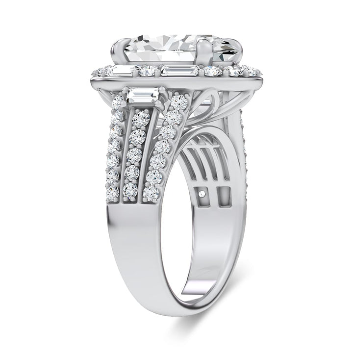 14K 6.55CT Certified Lab Grown Engagement Ring