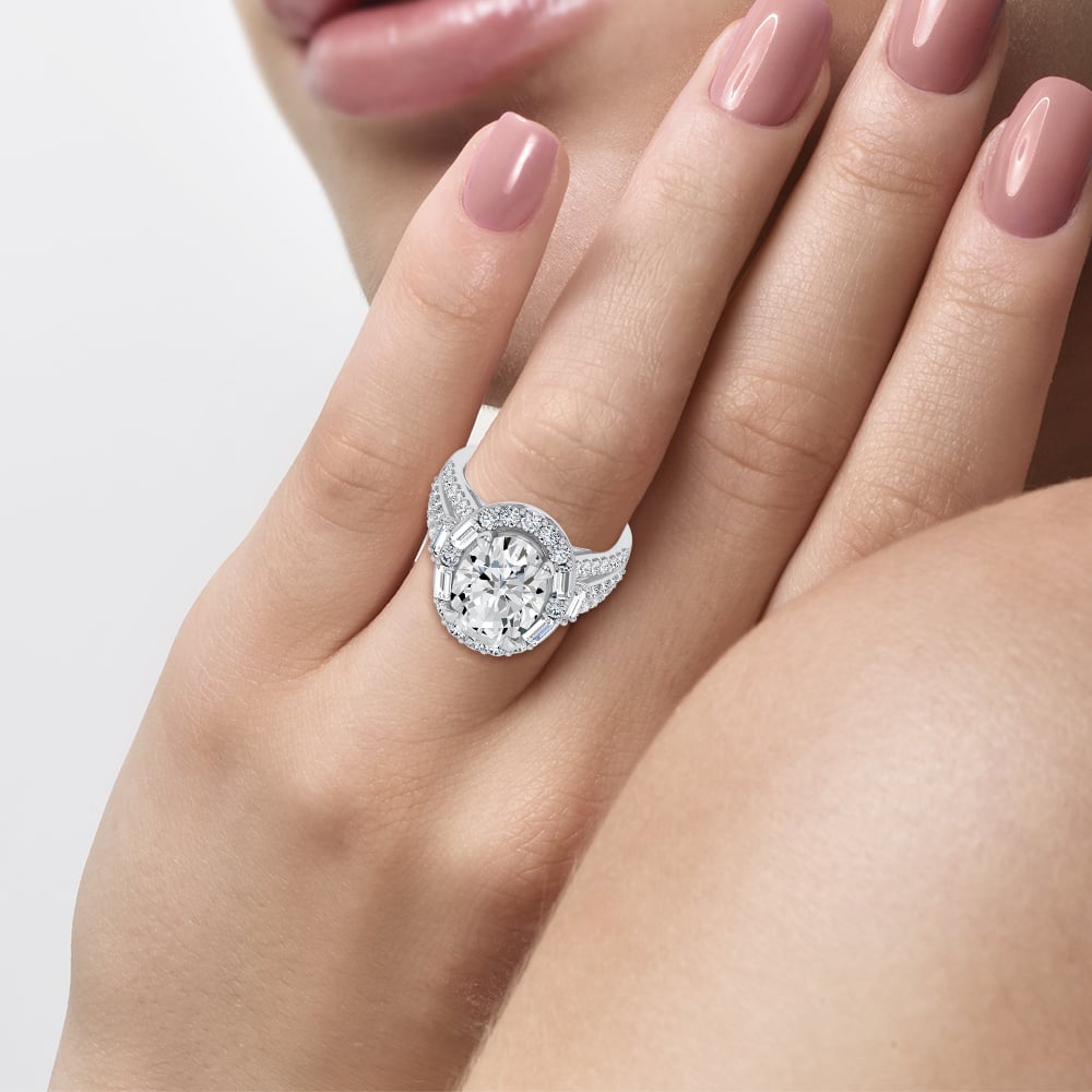 14K 6.55CT Certified Lab Grown Engagement Ring