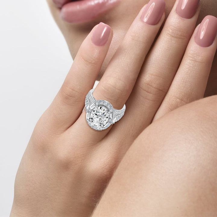 14K 6.55CT Certified Lab Grown Engagement Ring