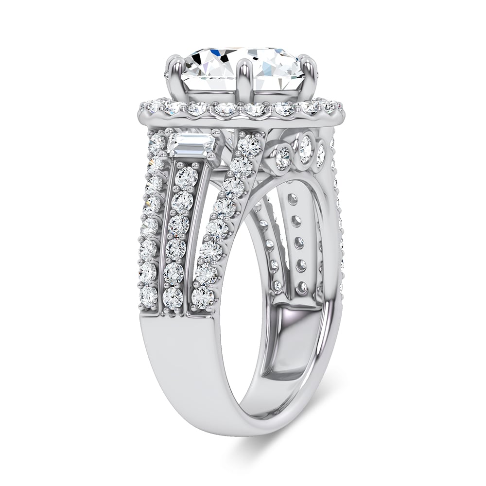 14K 6.50CT Certified Lab Grown Engagement Ring