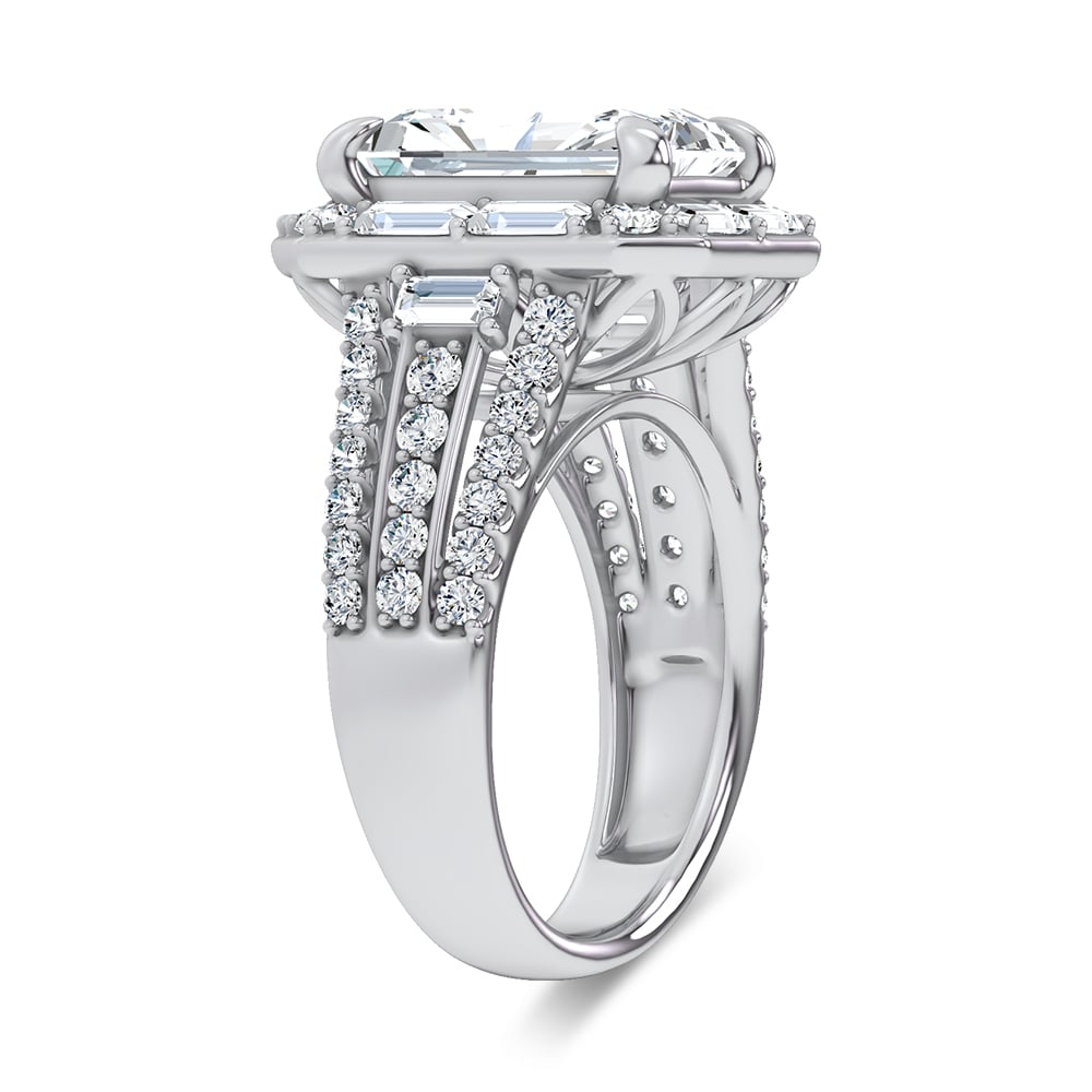 14K 6.60CT Certified Lab Grown Engagement Ring