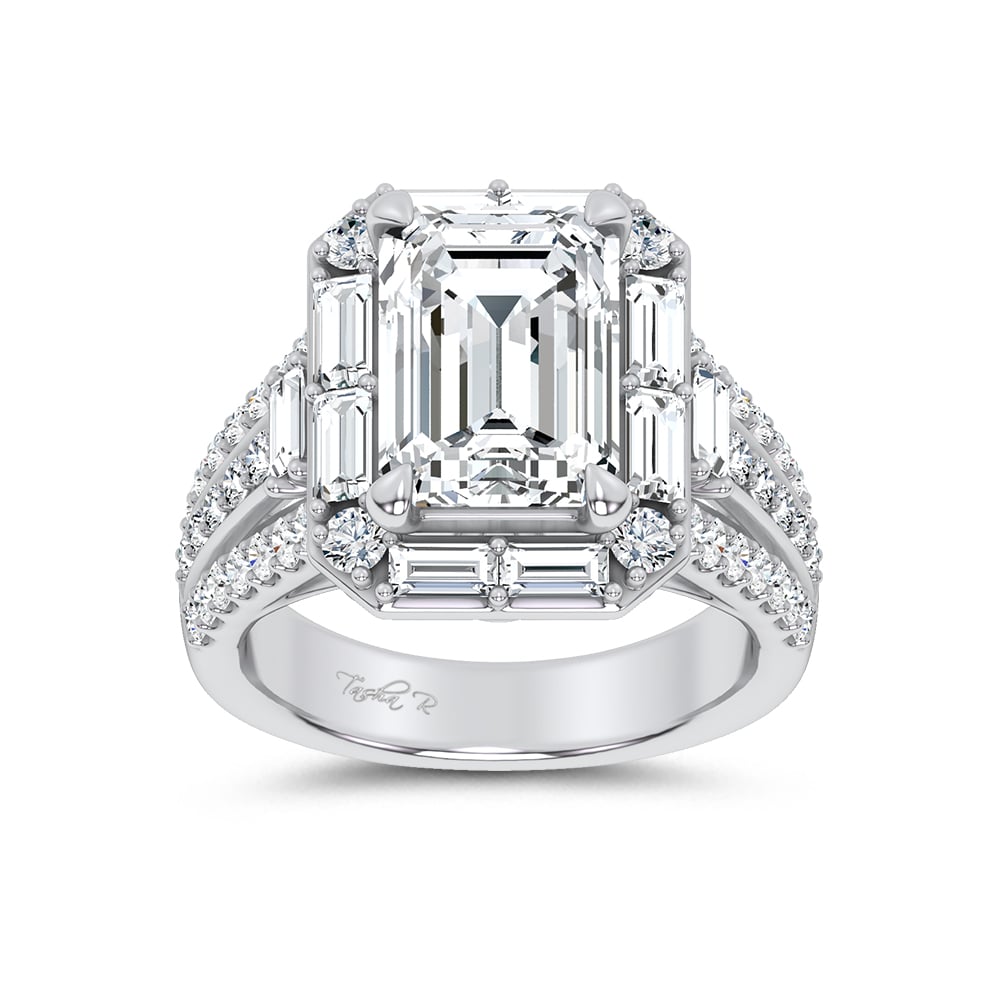 14K 6.40CT Certified Lab Grown Engagement Ring