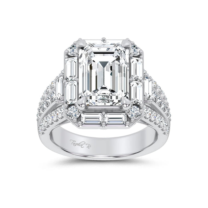 14K 6.40CT Certified Lab Grown Engagement Ring