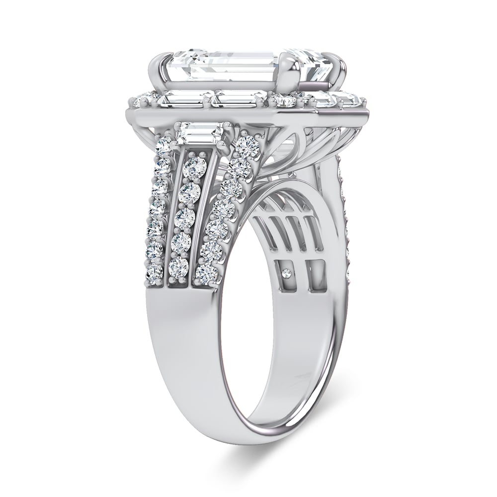 14K 6.40CT Certified Lab Grown Engagement Ring
