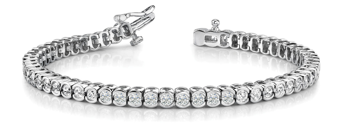 Multi-Diamond Line Fashion Bracelet