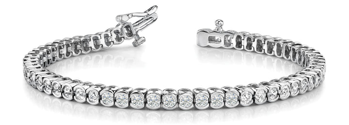 18K White Gold 2.16 CT Diamond Line Bracelet