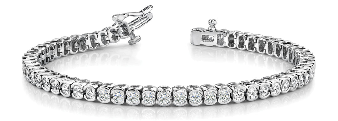 18K White Gold 2.16 CT Diamond Line Bracelet