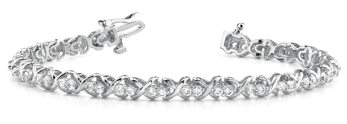 Multi-Diamond Round Line Bracelet