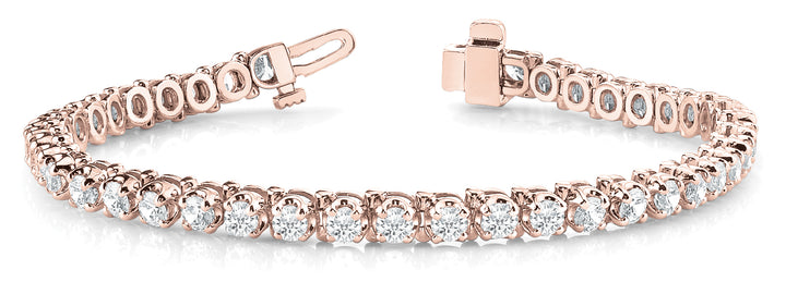 14K Rose Gold Diamond Tennis Bracelet
