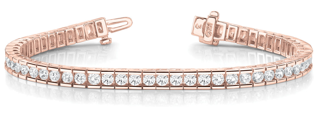 18K Rose Gold 10.5 CT Diamond Tennis Bracelet