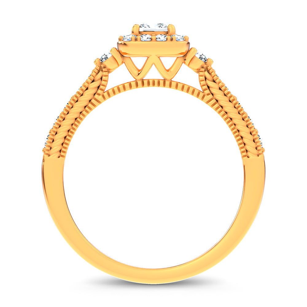 14K 0.55CT Certified Lab Grown Promise Ring