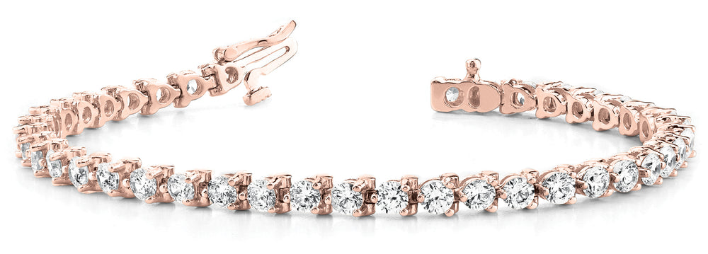 18K Rose Gold 1 ct Diamond Tennis Bracelet