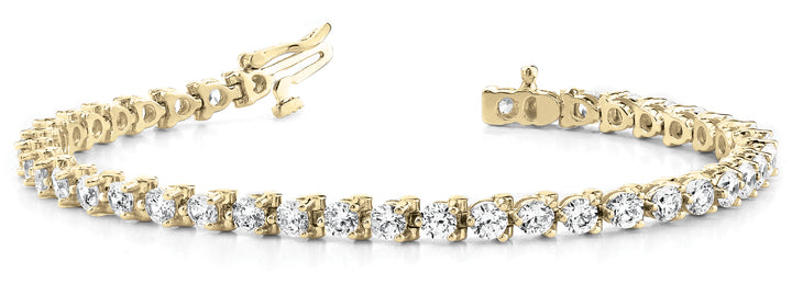 18K Yellow Gold Diamond Tennis Bracelet