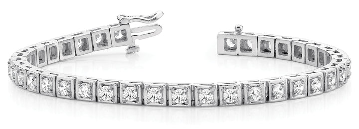 14K White Gold 1ctw Round Diamond Fashion Bracelet