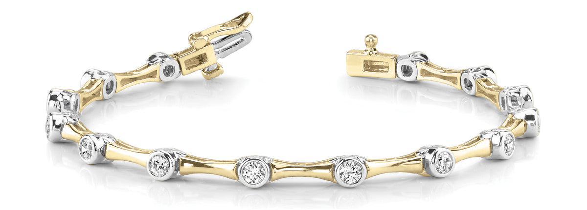 14K Yellow Gold 3/4 CT Diamond Fashion Bracelet